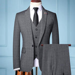 Slim Fit Business 3 Pieces Men's suit set Chittili