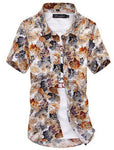 High quality printed cotton men's flower patter shirt freeshipping - Chittili