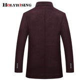 Holyrising Wool Coat Men Thick Overcoats Topcoat Mens Single Breasted Coats And Jackets With Adjustable Vest 4 Colours M-3XL freeshipping - Chittili