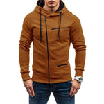 Covrlge Fashion Brand Men's Hoodies 2019 Spring Autumn Male Casual Hoodies Sweatshirts Men's Zipper Solid Color Hoodies MWW204 freeshipping - Chittili