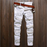 Knee zipper Hole Design Fashion skinny men Jeans Chittili