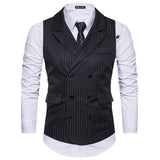Men's Gentleman Formal Slim Fit Double Breasted Dress Suit Vests 2018 Fashion Paisley Print Men Vest Waistcoat Colete Masculino Chittili