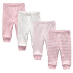 3/4PCS/LOT baby leggings Solid striped 3-12M Newborn Baby Pants Summer Cotton Infant boys Pants Unisex Baby Gril Trousers Chittili