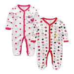 Kiddiezoom Brand Summer Baby Romper Long Sleeves Cartoon overalls Newborn Baby Girls Boys Clothes Cotton roupa infantil Pajamas Chittili