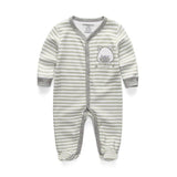 Kiddiezoom Brand Summer Baby Romper Long Sleeves Cartoon overalls Newborn Baby Girls Boys Clothes Cotton roupa infantil Pajamas Chittili