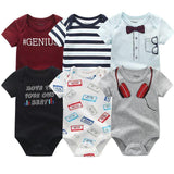 6pcs/lot 100%Cotton Baby Bodysuit Newborn Short Sleeve Overalls Toddler Boy Girl Jumpsuit clothes Body Baby Suits sets Chittili