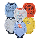 Kavkas Baby Boys Girls Bodysuit 6 PCS 3 PCS Long Sleeve 100% Cotton Baby Clothes 0-12 months Newborn body bebe Jumpsuit Clothing Chittili