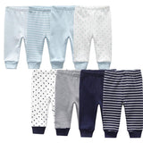 3/4PCS/LOT baby leggings Solid striped 3-12M Newborn Baby Pants Summer Cotton Infant boys Pants Unisex Baby Gril Trousers Chittili