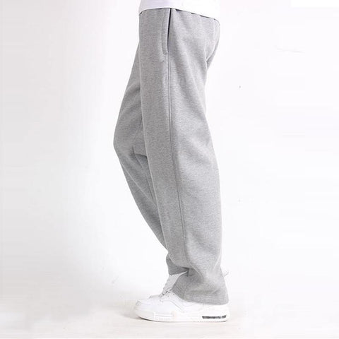 Men Plus Size Pants 6XL Solid Baggy Loose Elastic Pants Cotton