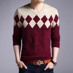 Liseaven Men Pullovers Cashmere Wool Sweater Long Sleeve Tops Christmas Sweaters Male Pullover Tops Chittili