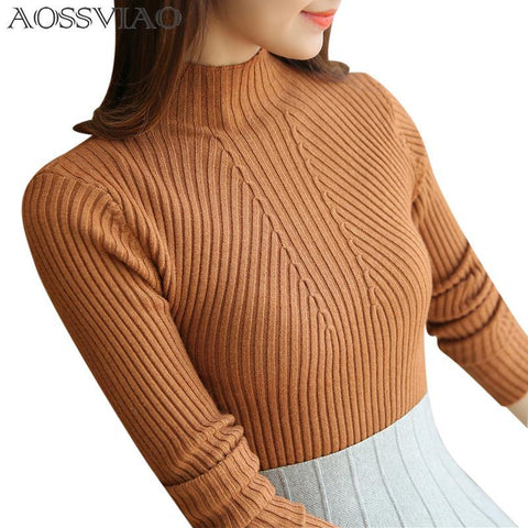 Women Fashion Sweater 2018 New Autumn Winter Gray Red Black Tops Women Knitted Pullovers Long Sleeve Shirt Female Brand Clothing Chittili