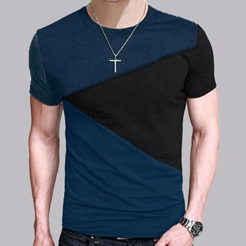 Slim Fit Crew Neck T-shirt Men Short Sleeve Shirt Casual tshirt Tee Tops Short Chittili