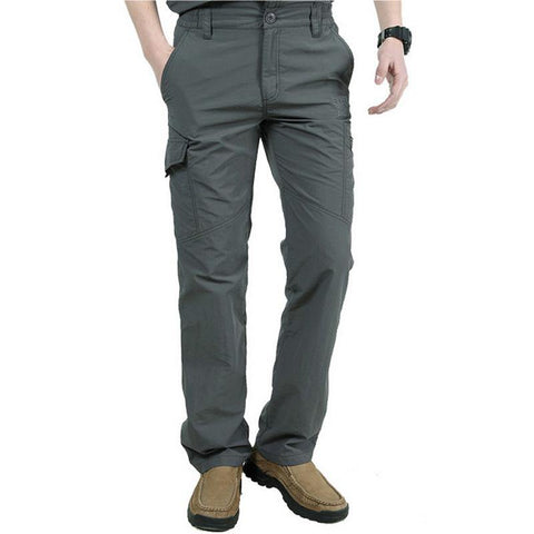 Quick Dry Pants Men Summer Breathable Track Cargo Pants Male Joggers Mens Outwear Army Pockets Military Trousers 4XL Pantalon Chittili